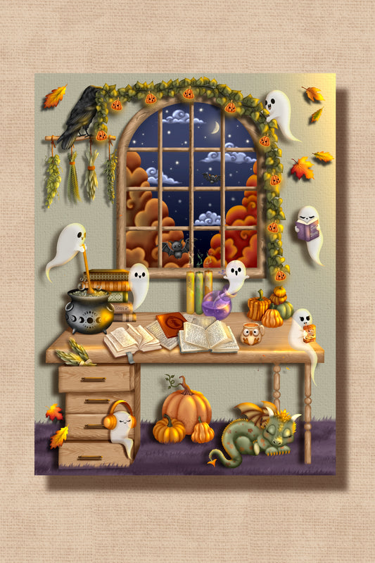 Autumn Workshop Art Print/Postcard