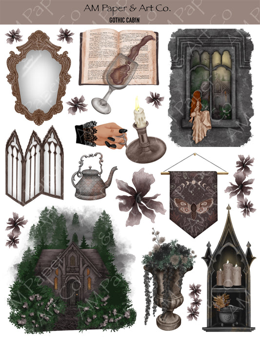 Gothic Cabin Stickers