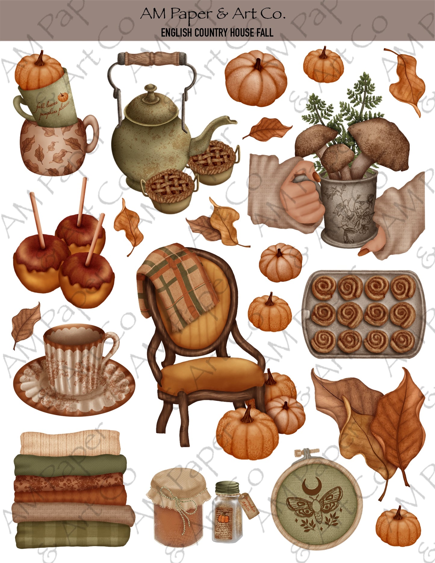 English Country House Fall Stickers