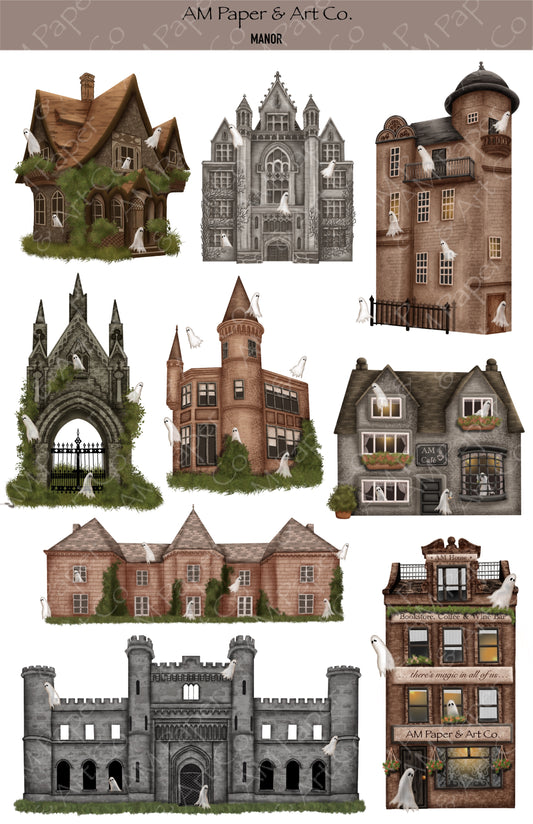 Ghost Manor Printable Stickers