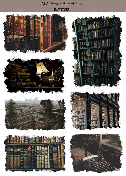 Library Stacks (photo) Stickers