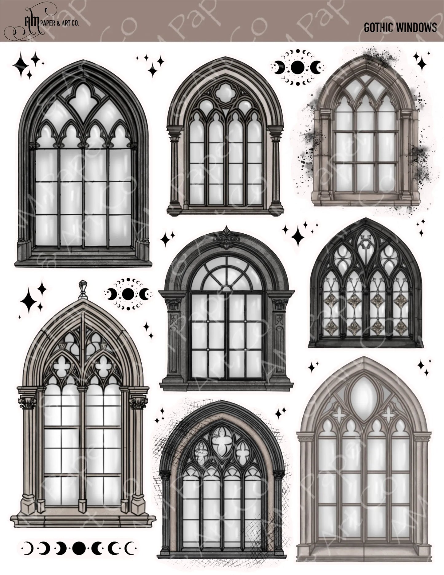 Gothic Windows Stickers