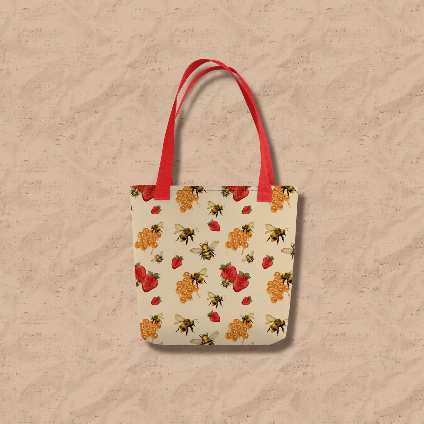 Bees & Berries Tote Bag (light)