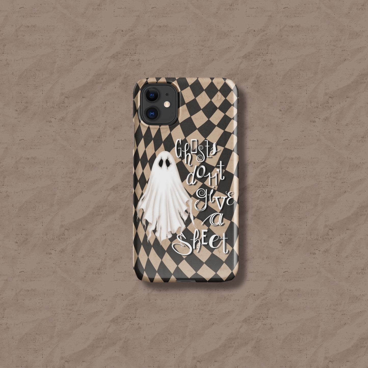 Ghosts Don’t Give a Sheet Snap case for iPhone® (beige)