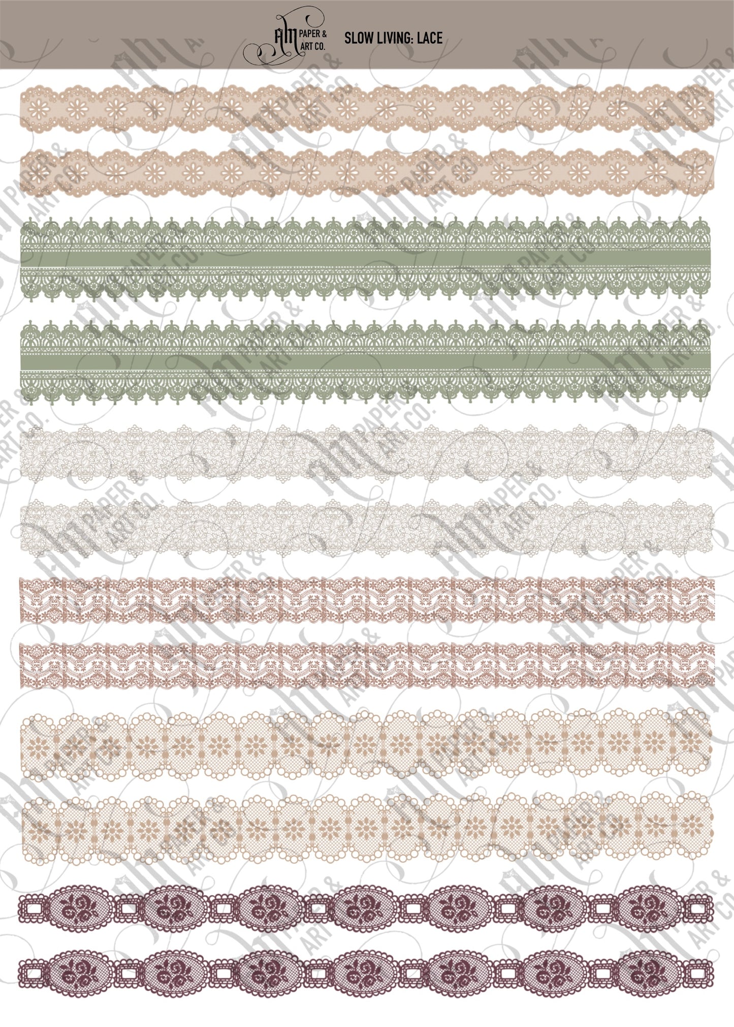 Slow Living: Lace Washi Stickers