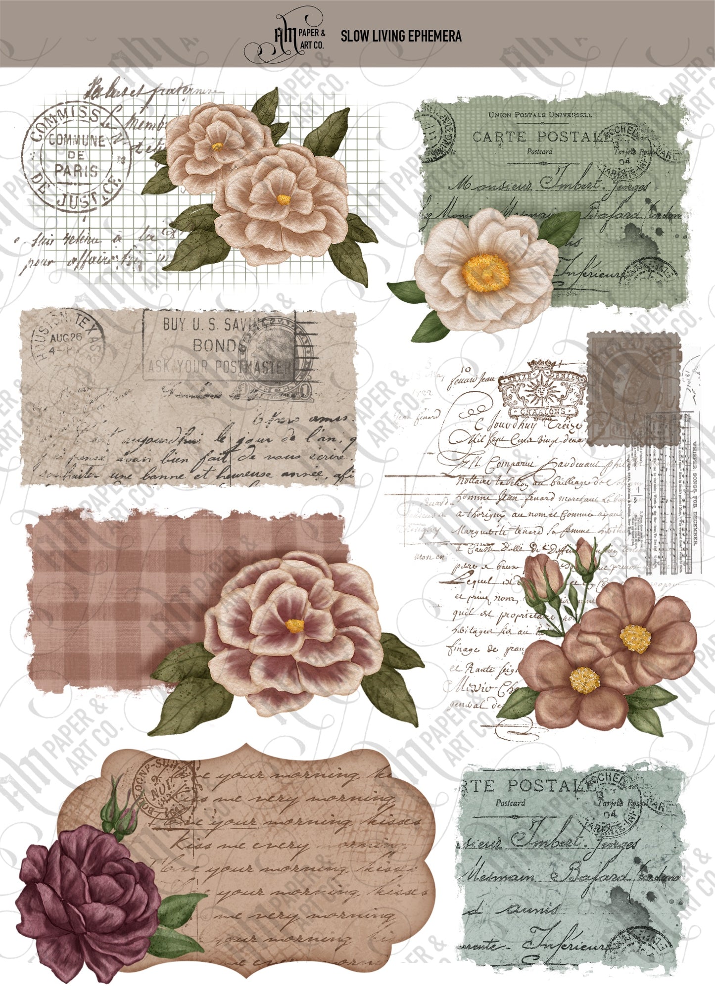 Slow Living: Ephemera Washi Stickers