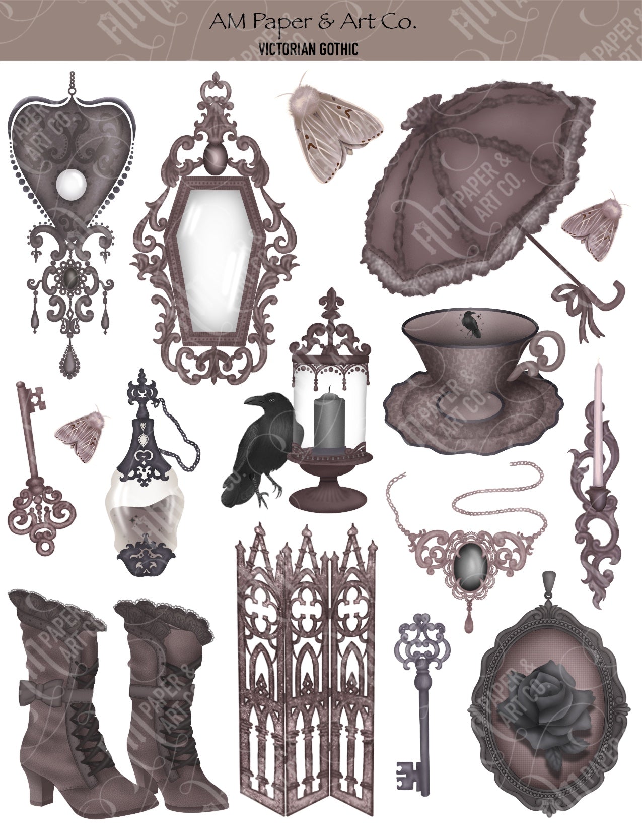 PRINTABLE: Victorian Gothic Printable Stickers