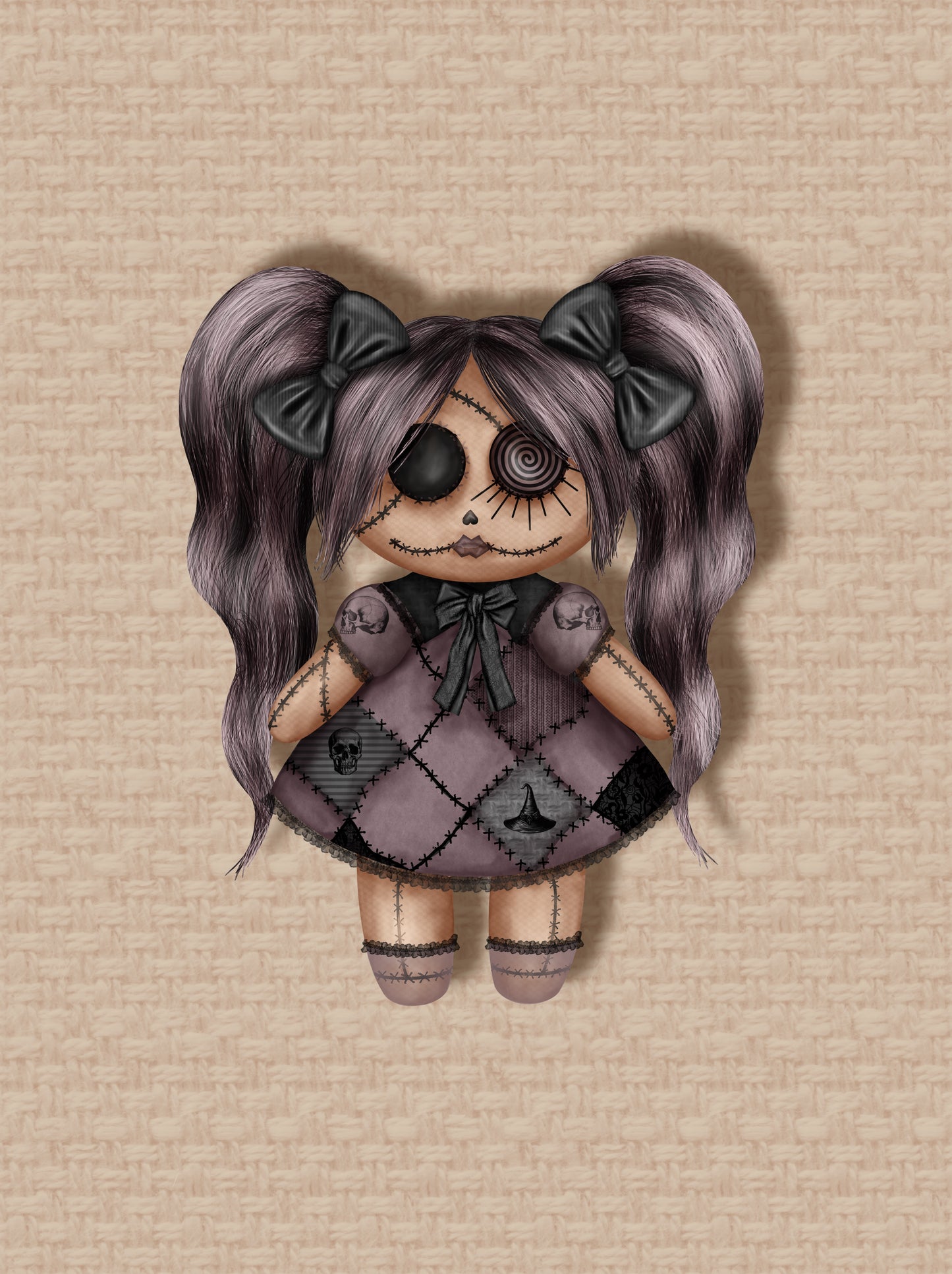 Spooky Doll Die Cut Sticker