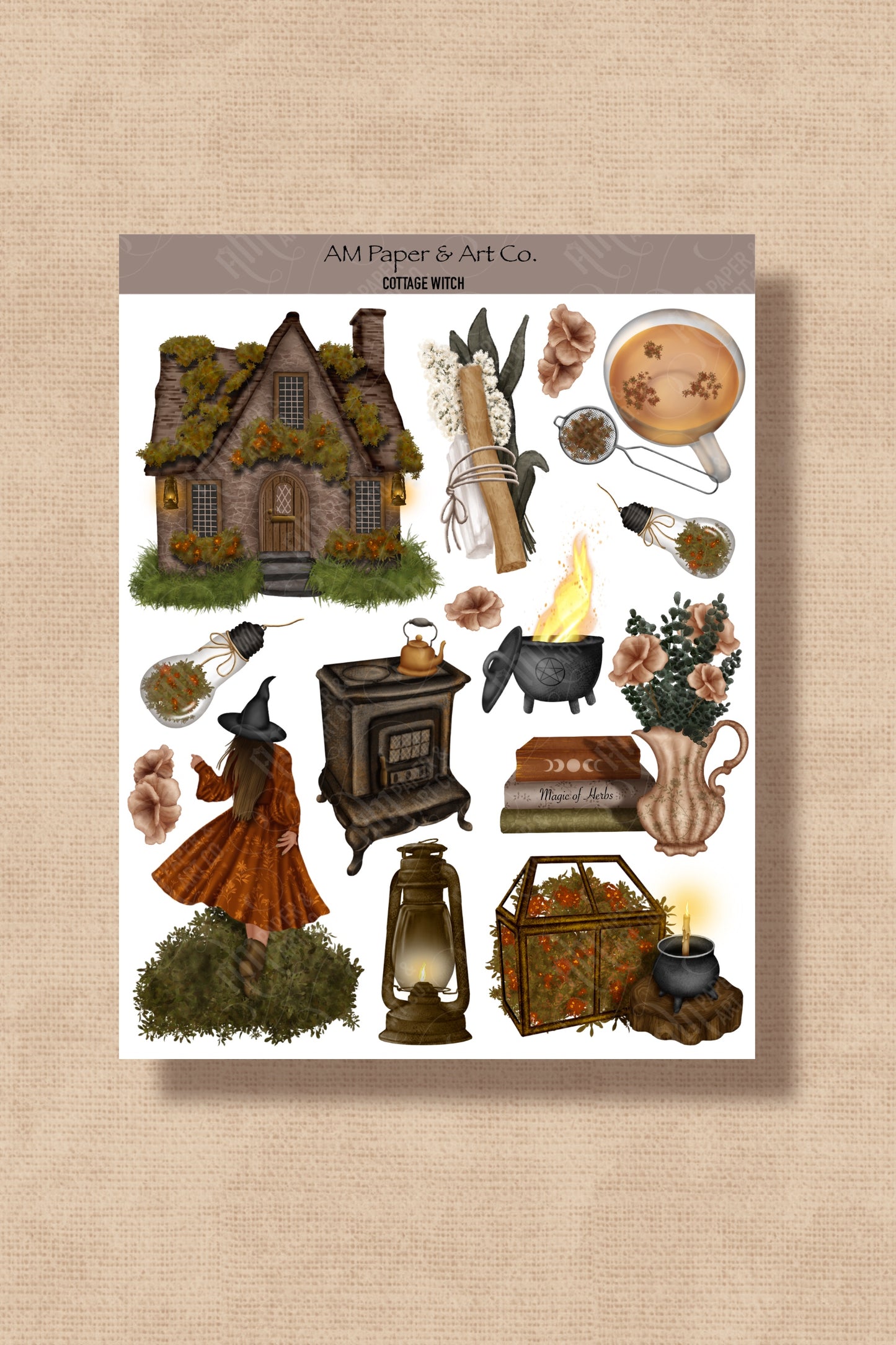 PRINTABLE: Cottage Witch Printable Stickers