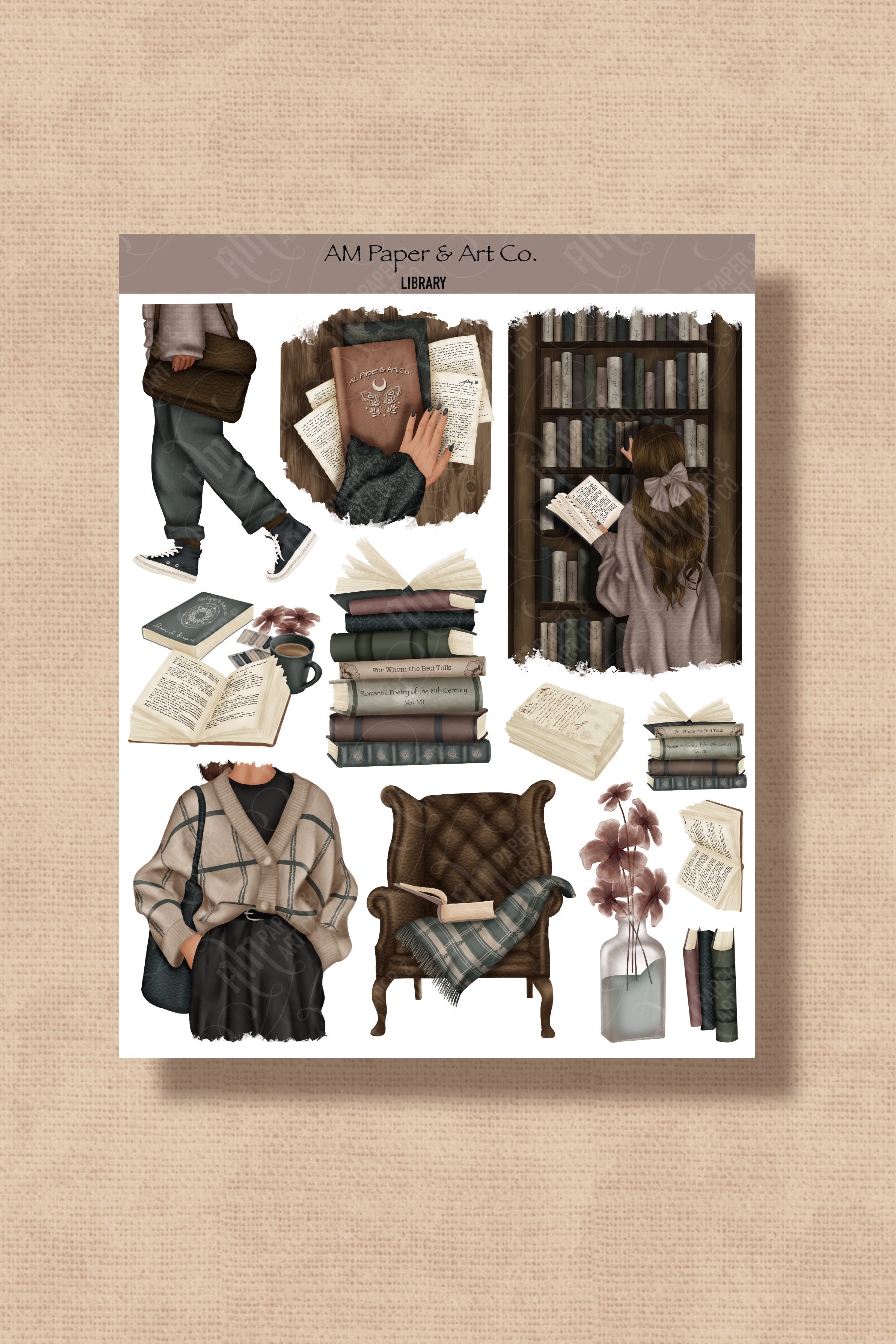 PRINTABLE: Library Stickers | AM Paper & Art Co.