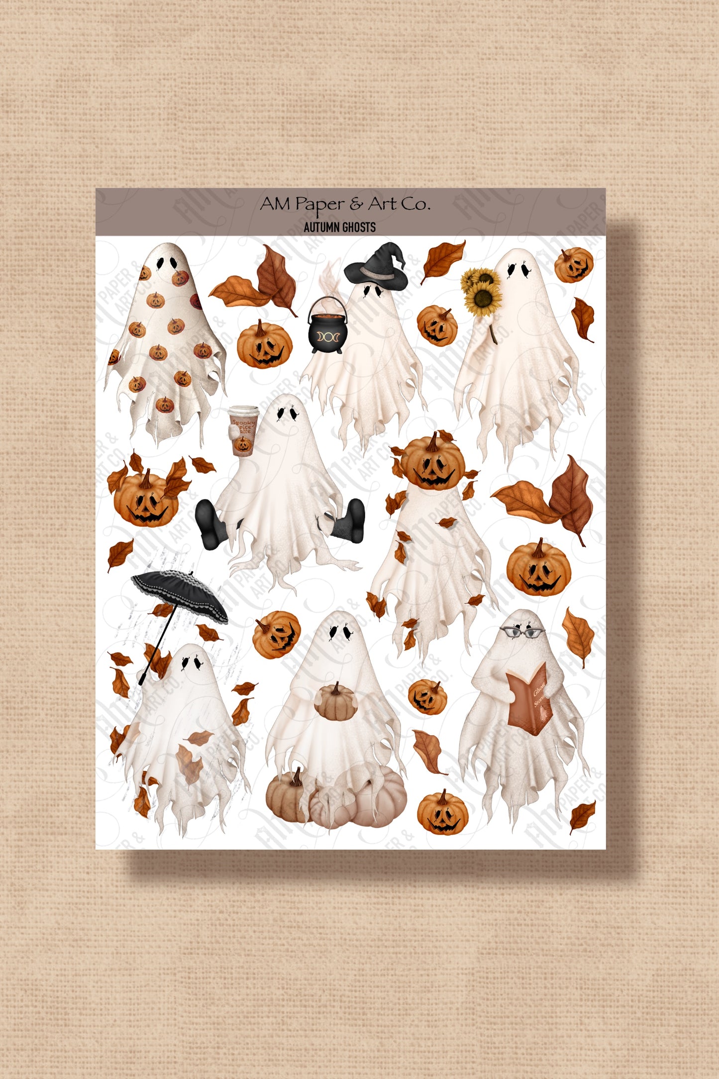 PRINTABLE: Autumn Ghosts Printable Stickers