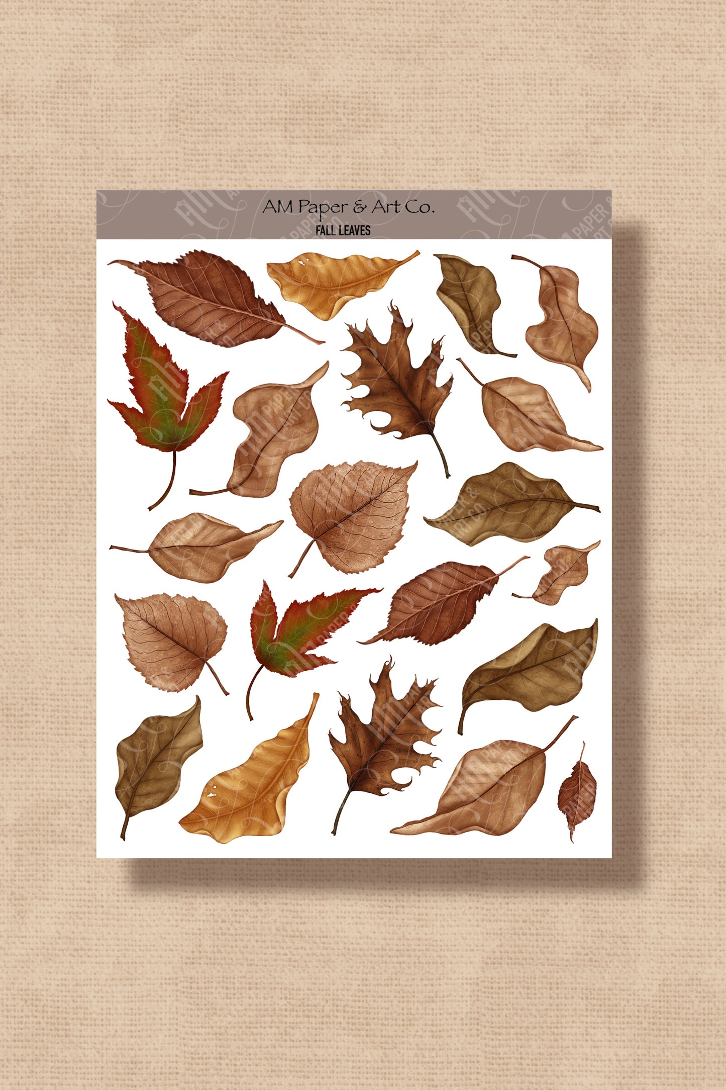 PRINTABLE: Fall Leaves Printable Stickers