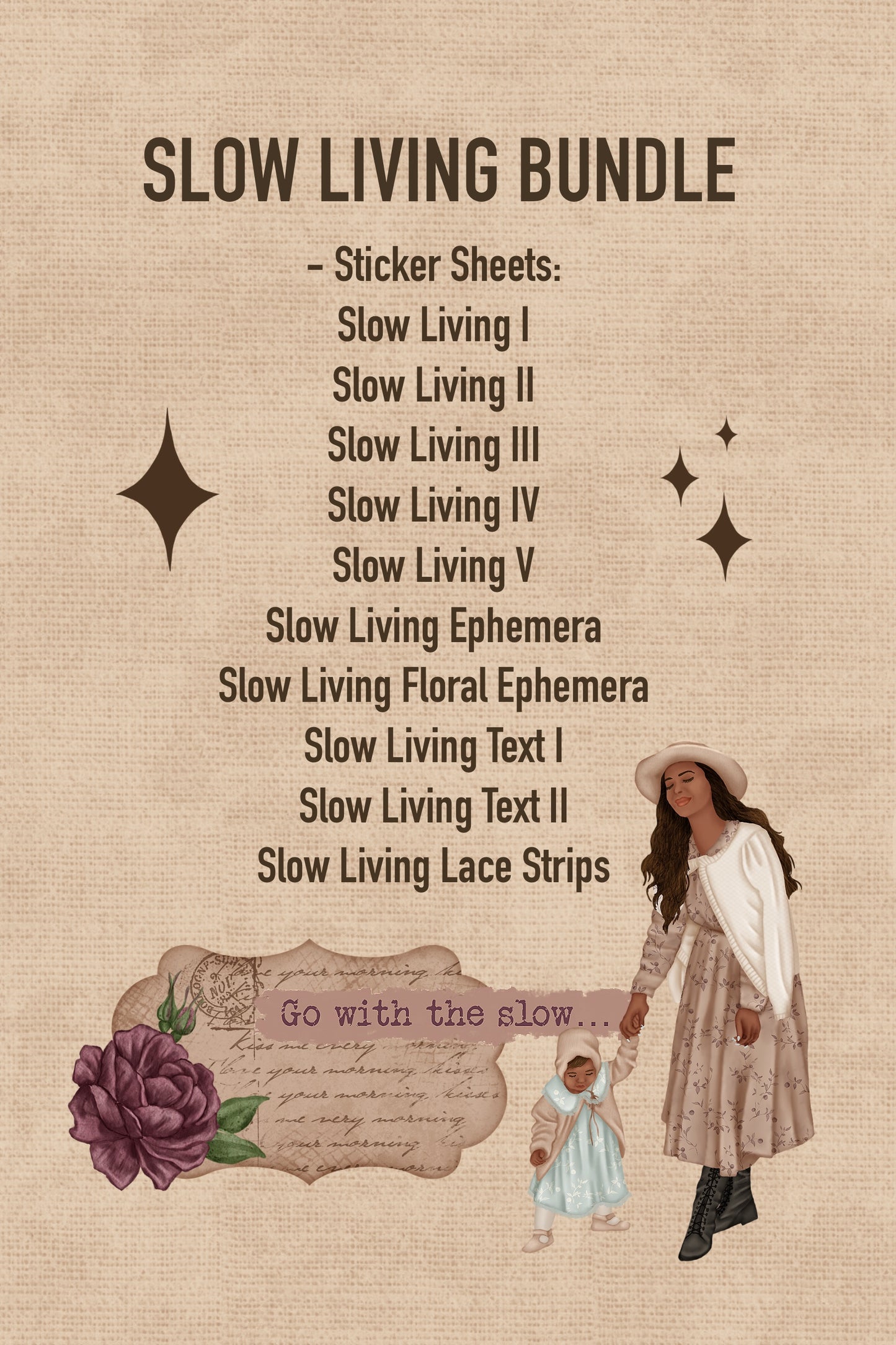 Slow Living Stickers Bundle