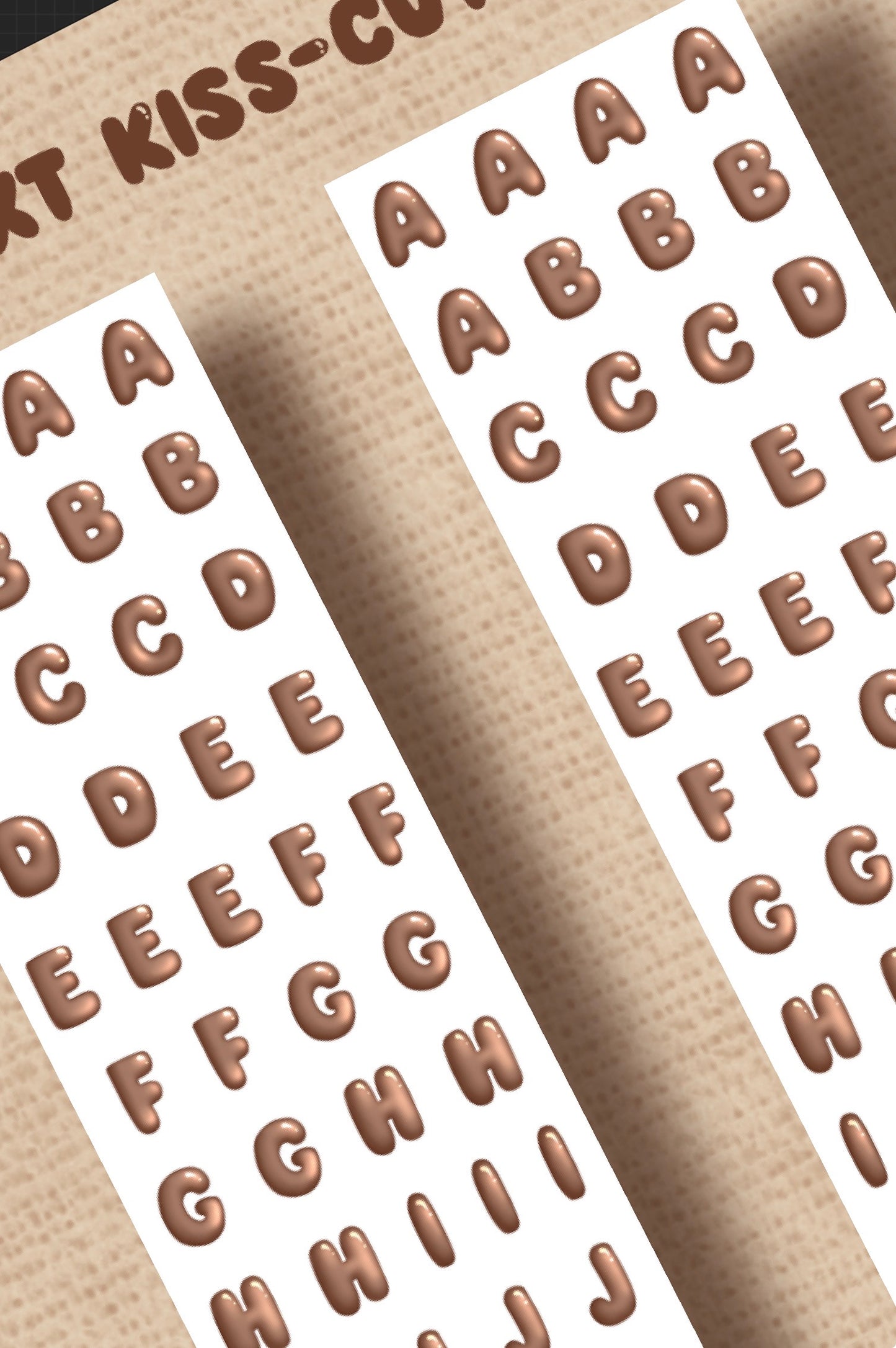 Bubble Letters (Kiss-cut) PET Tape