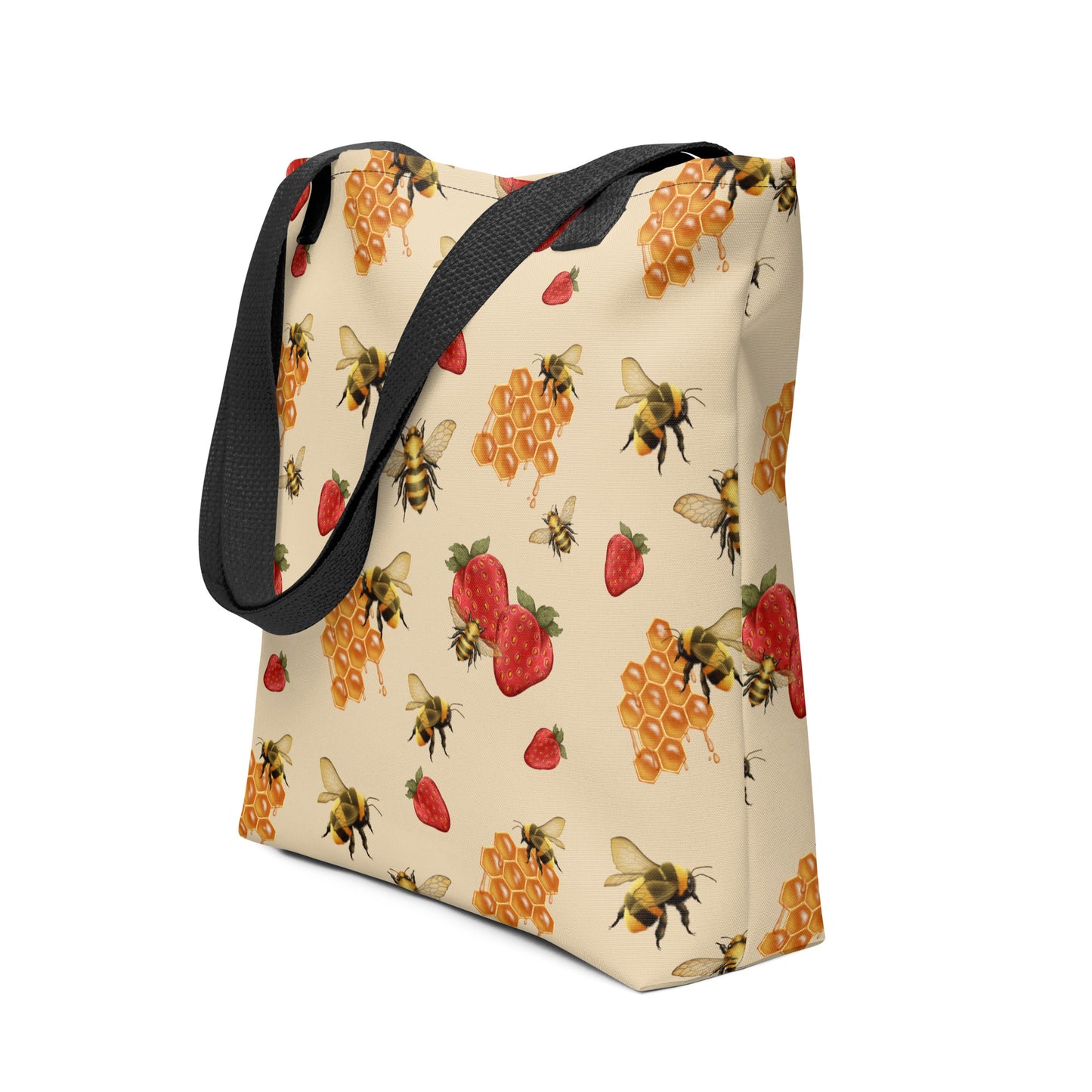 Bees & Berries Tote Bag (light)