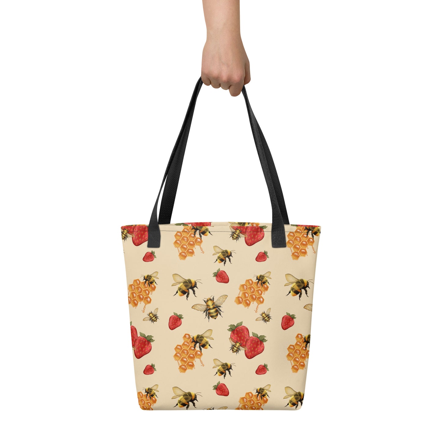 Bees & Berries Tote Bag (light)