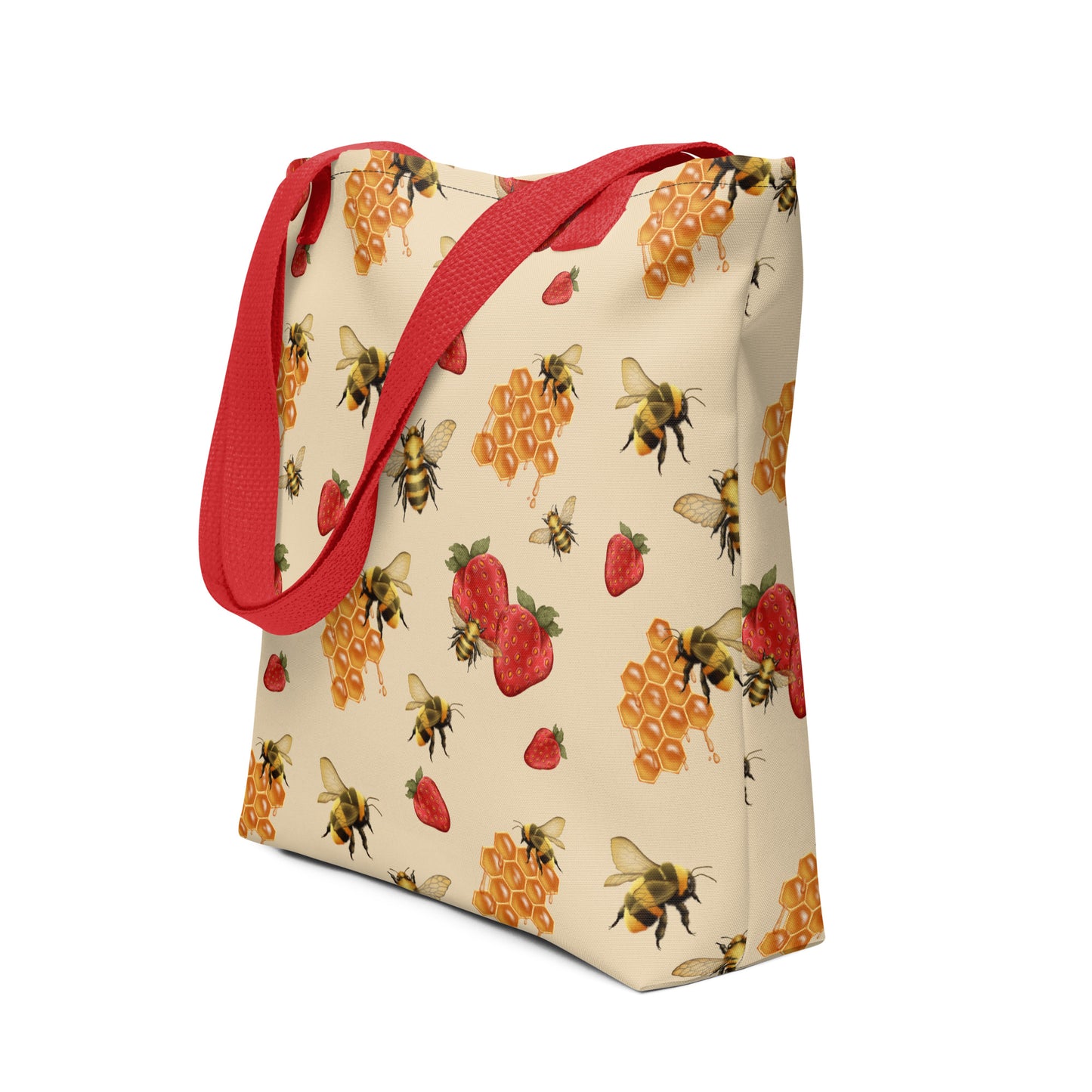 Bees & Berries Tote Bag (light)