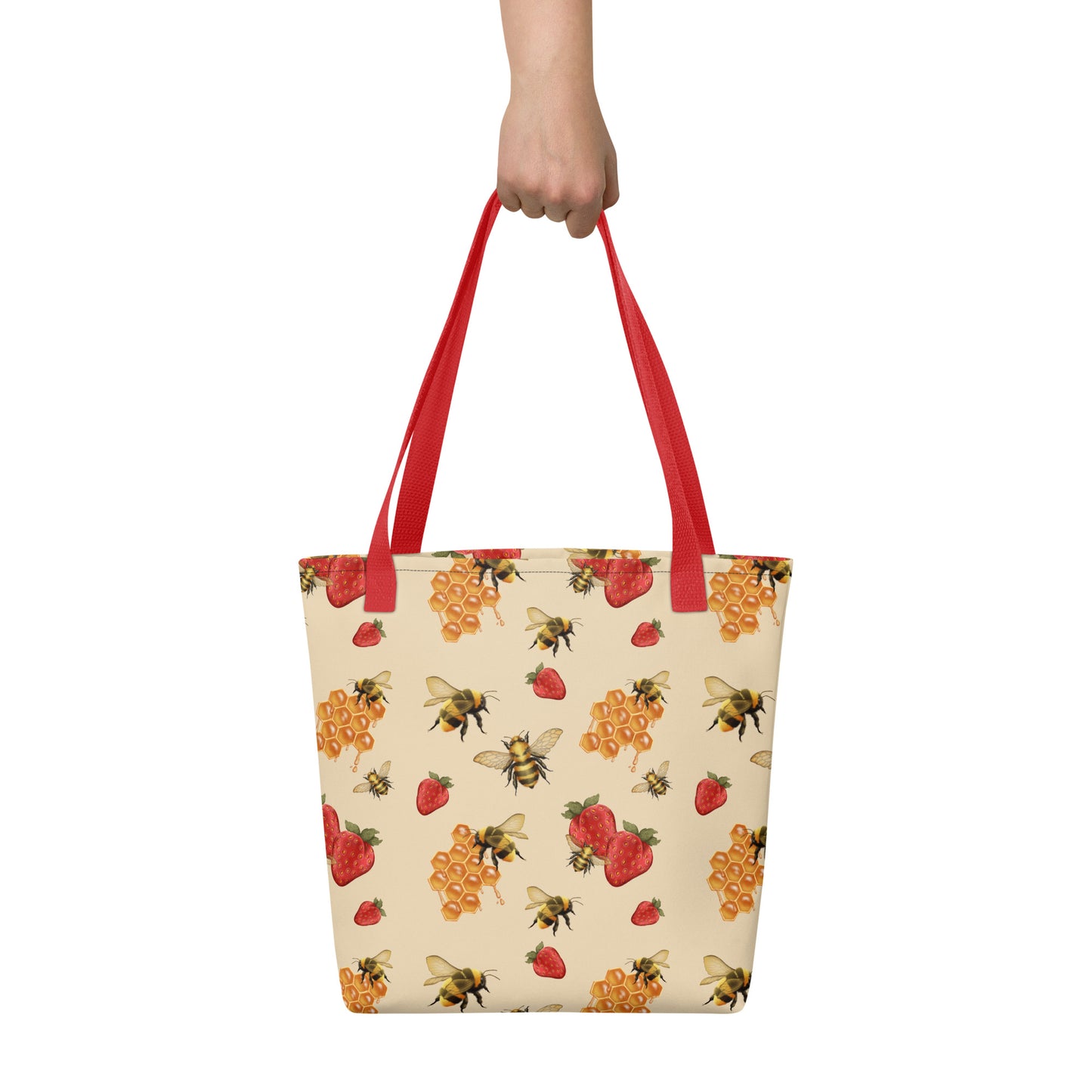 Bees & Berries Tote Bag (light)