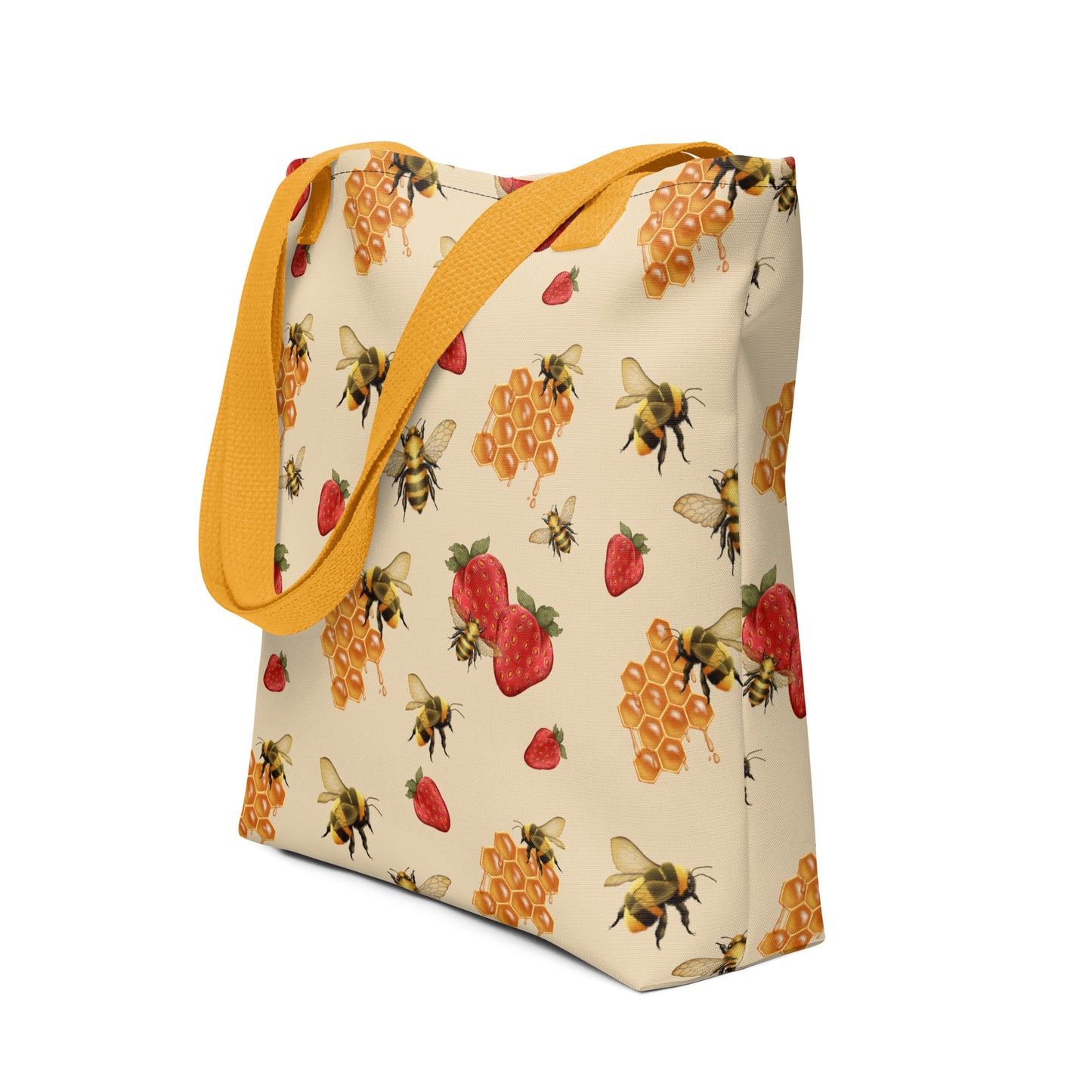 Bees & Berries Tote Bag (light)