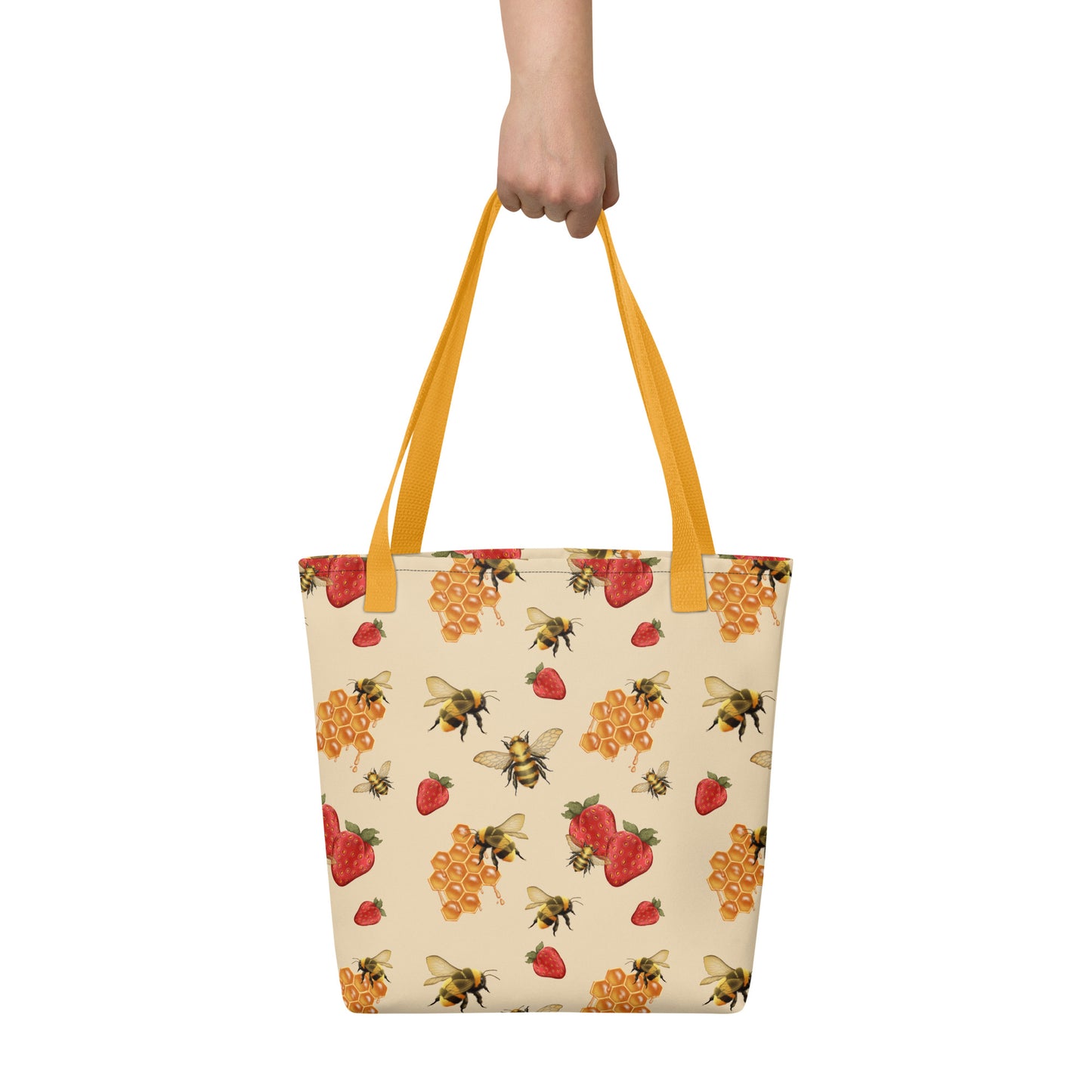 Bees & Berries Tote Bag (light)