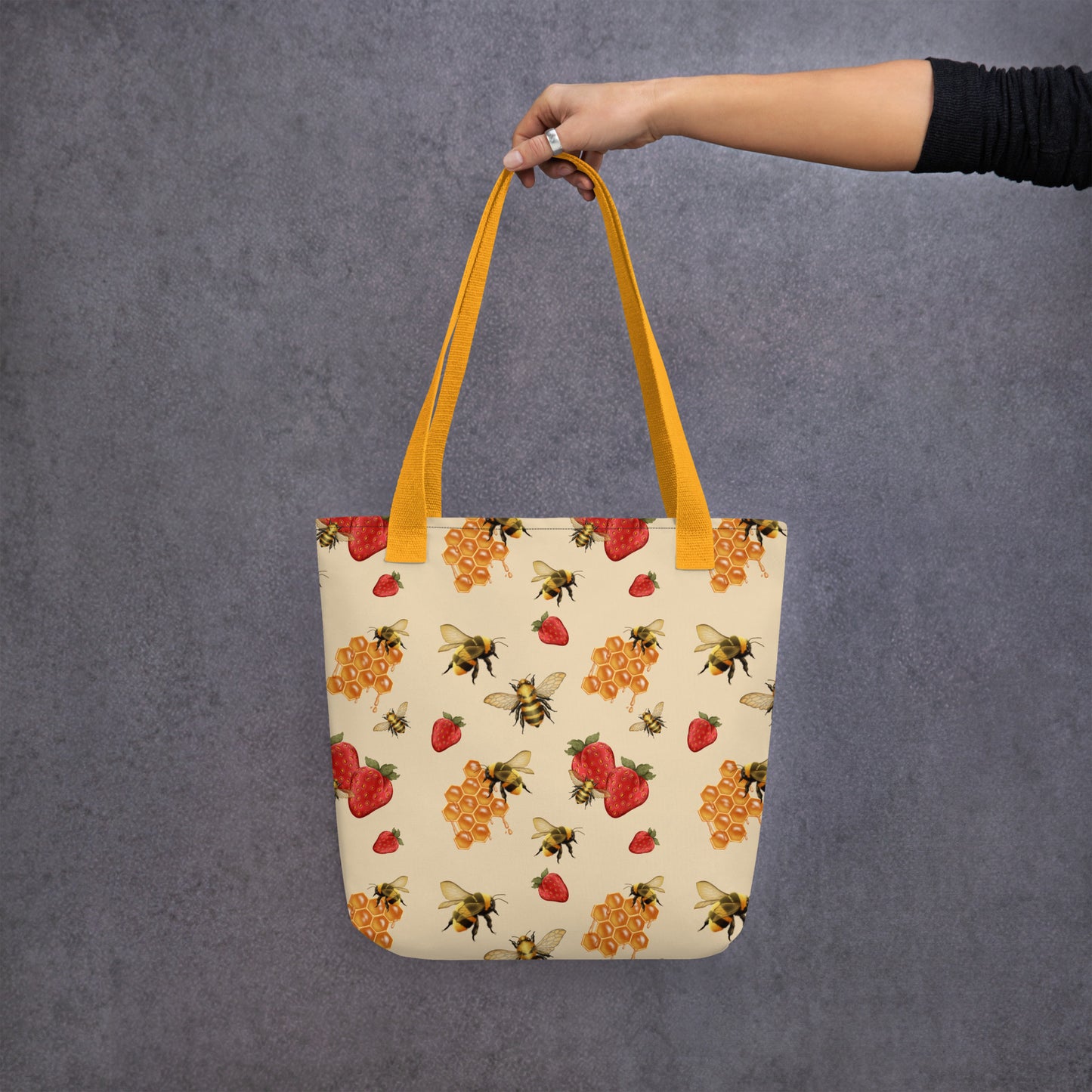 Bees & Berries Tote Bag (light)