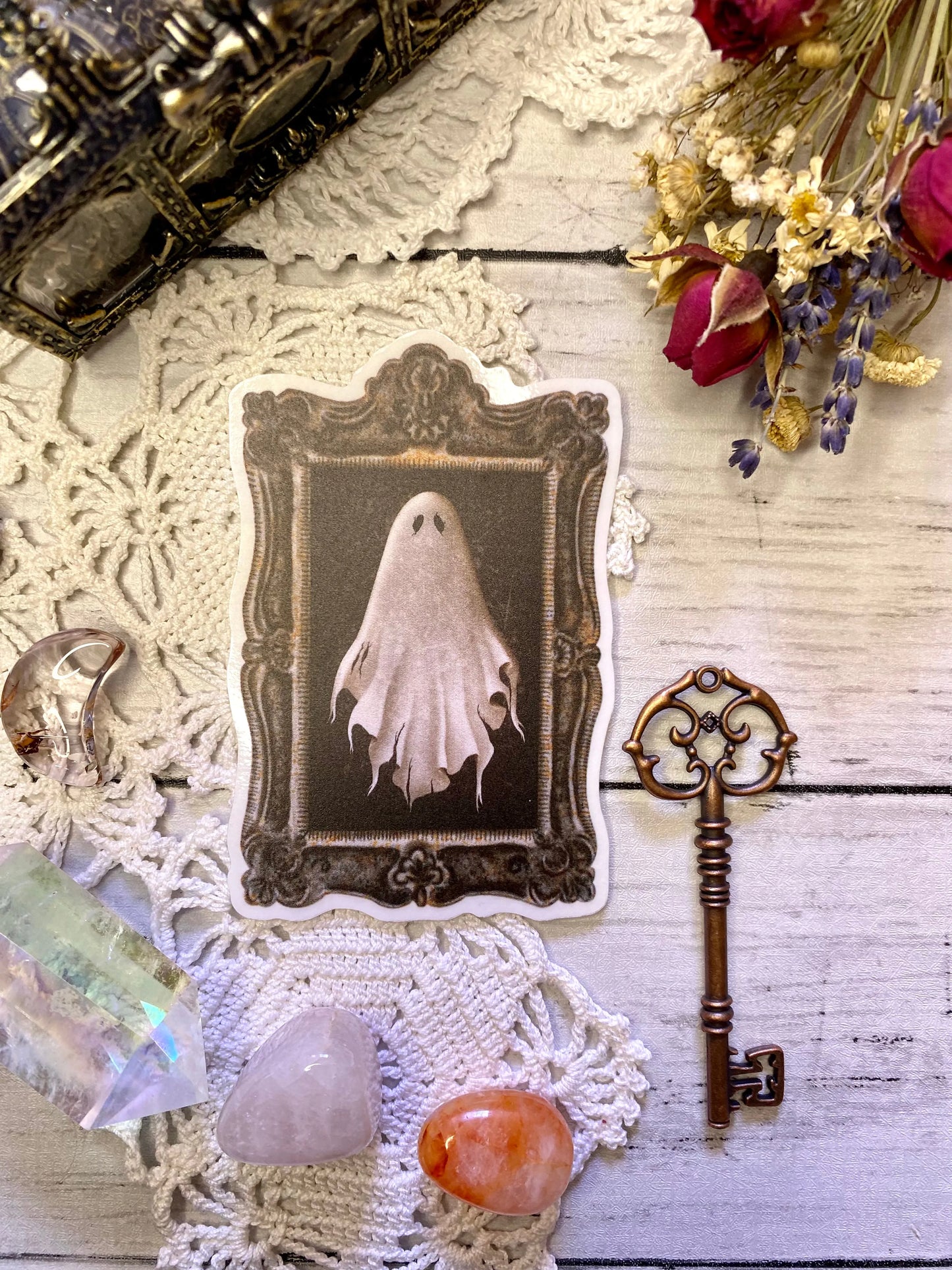 Ghost in a Frame Die Cut Sticker