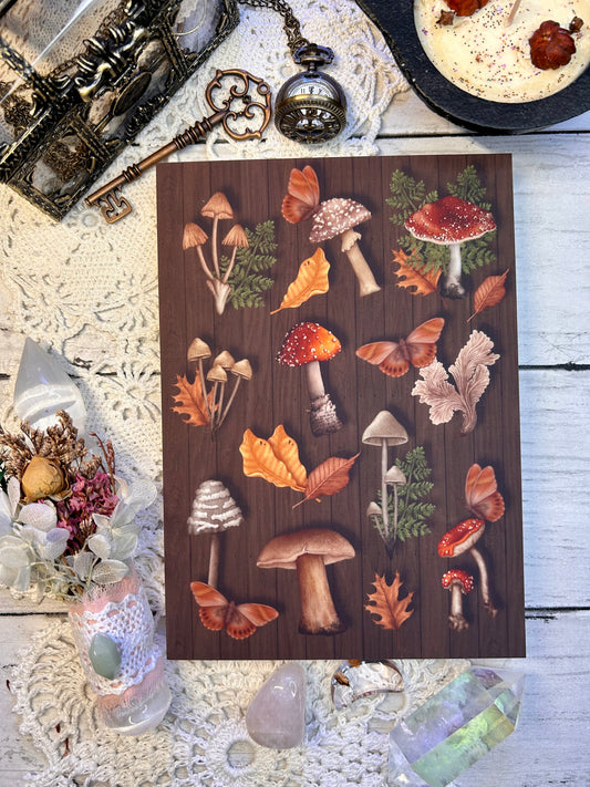 Maryann's Mushrooms Art Print/Postcard