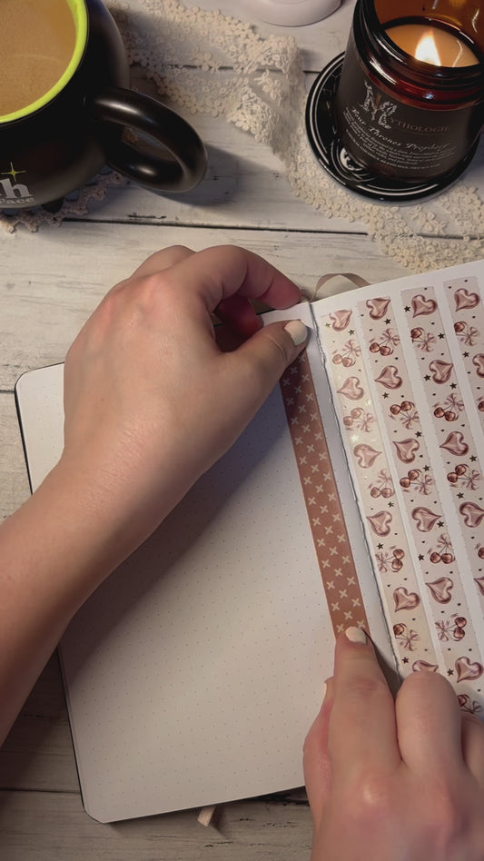 Brown Grunge with Xs Washi Tape (15 mm)