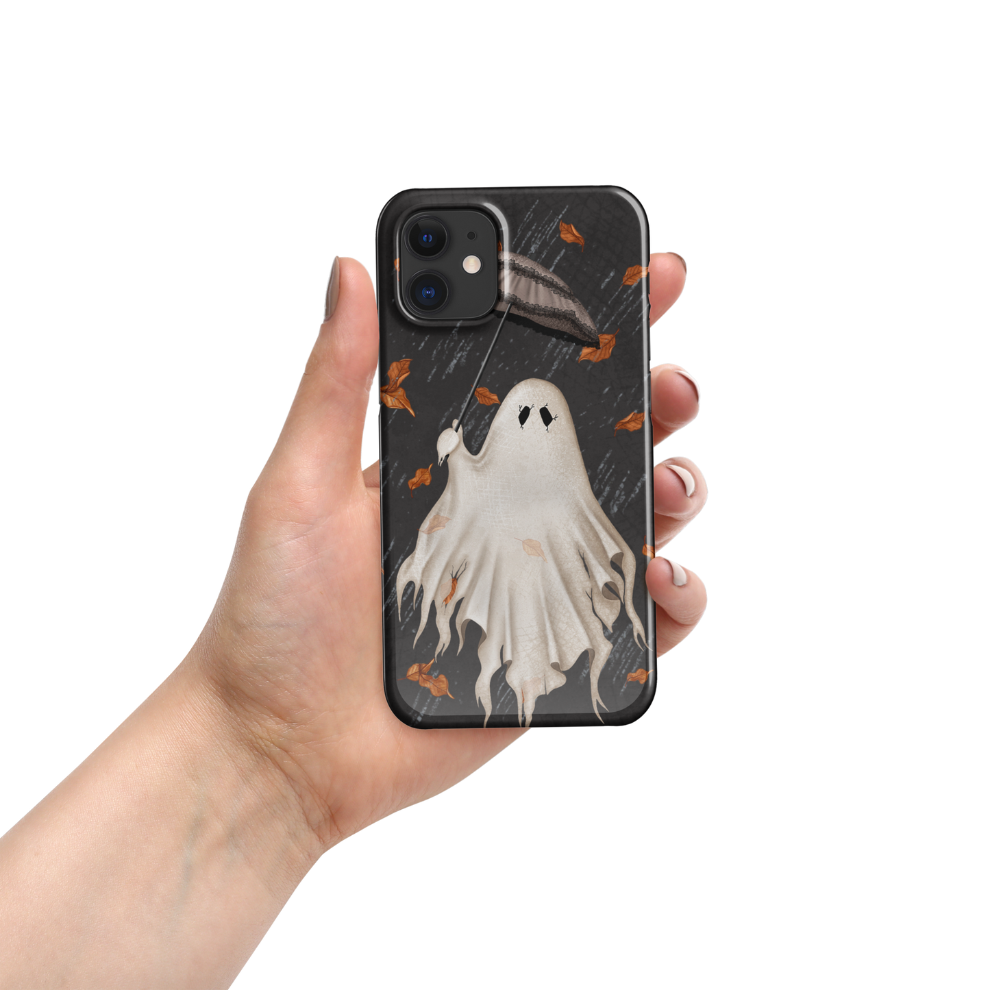 Ghost with Umbrella (dark) - Snap case for iPhone®
