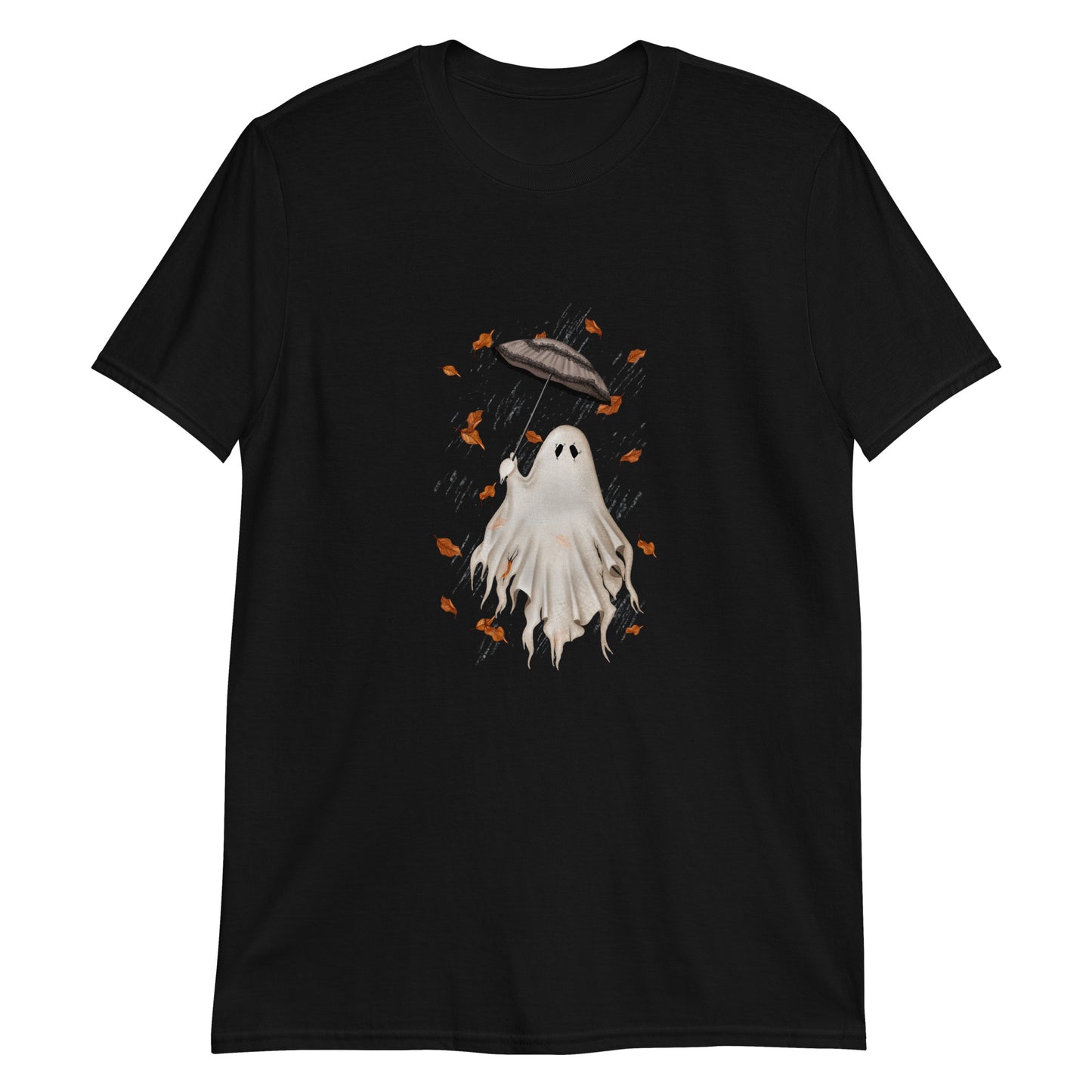 Ghost with Umbrella (Unisex Basic Softstyle T-Shirt | Gildan 64000)