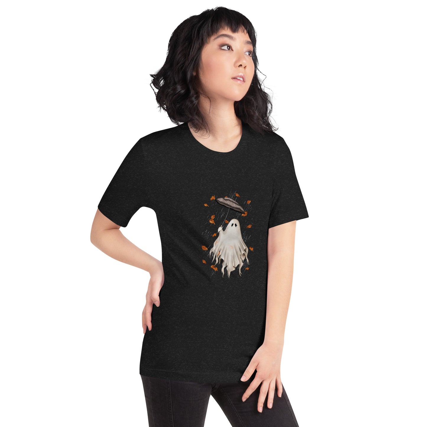 Ghost with Umbrella (Unisex Staple T-Shirt - Bella + Canvas 3001)