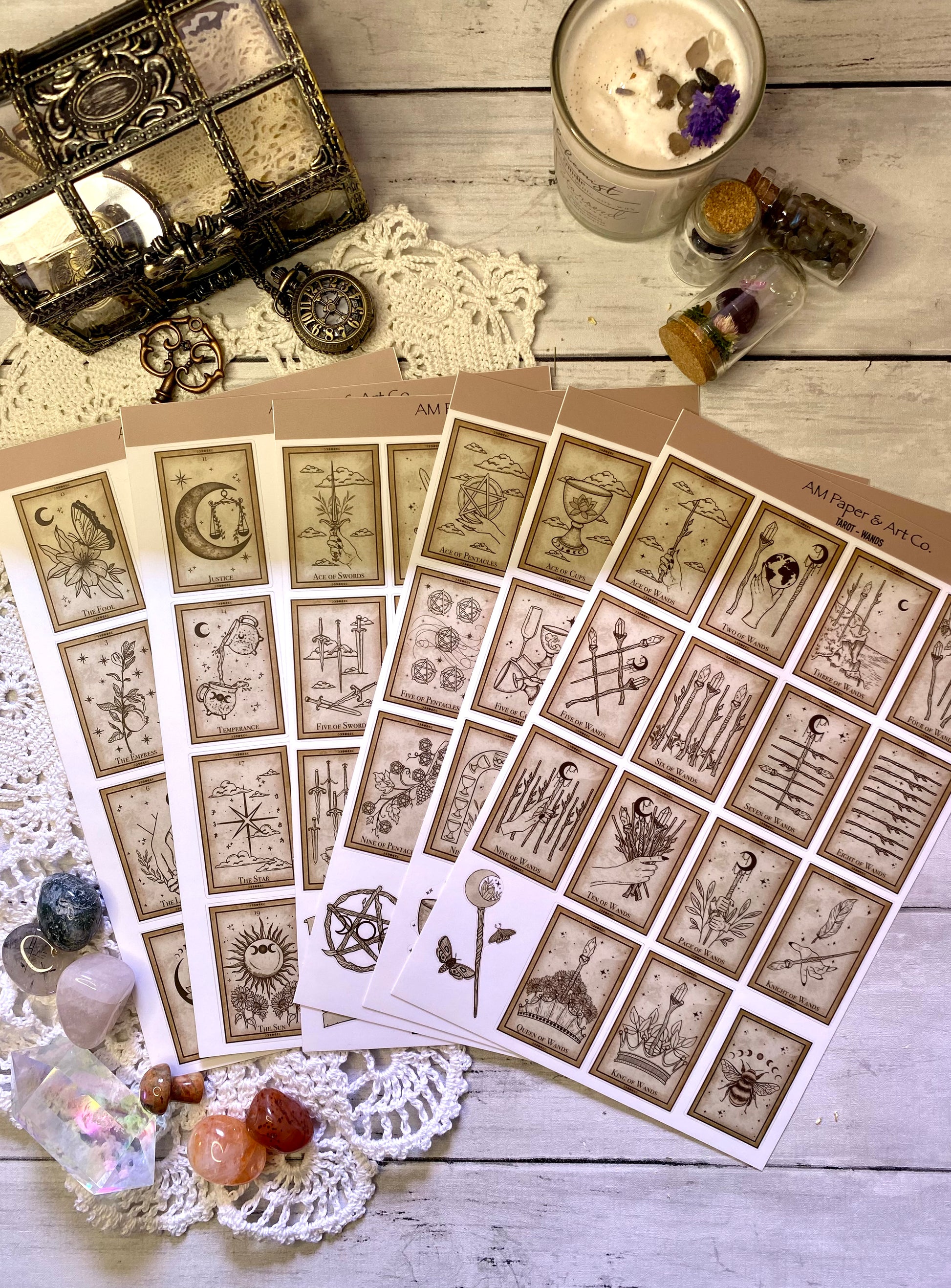 Tarot Cards (Minor Arcana) Stickers – AM Paper & Art Co.