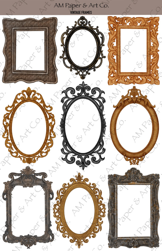 Victorian Frames Printable Stickers